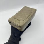 Chanel Mini Rectangular S Flap Caviar Khaki Silver Hardware