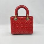 Dior Lady D Small Lambskin Red Gold Hardware
