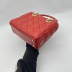 Dior Lady D Small Lambskin Red Gold Hardware