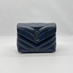 Saint Laurent Lou Loy Toy Lambskin Navy Silver Hardware
