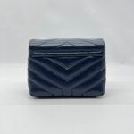 Saint Laurent Lou Loy Toy Lambskin Navy Silver Hardware