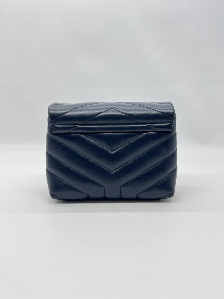 Saint Laurent Lou Loy Toy Lambskin Navy Silver Hardware
