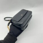 Fendi Double Baguette Studded Micro Black Gold Hardware