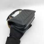 Chanel Boy 20 Caviar Black Gold Hardware
