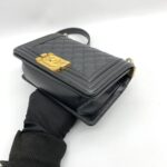 Chanel Boy 20 Caviar Black Gold Hardware