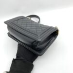 Chanel Boy 20 Caviar Black Gold Hardware