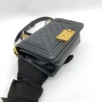 Chanel Boy 20 Caviar Black Gold Hardware