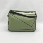Loewe Puzzle Small Calfskin Avocado Silver Hardware