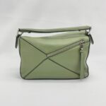 Loewe Puzzle Small Calfskin Avocado Silver Hardware