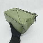 Loewe Puzzle Small Calfskin Avocado Silver Hardware
