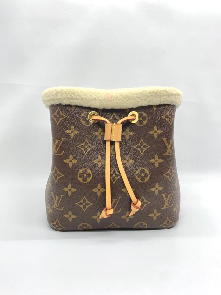 Louis Vuitton Neo Noe BB Monogram Shearling Cozygram With Chip