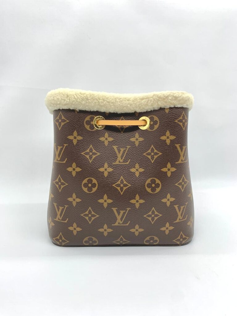 Louis Vuitton Neo Noe BB Monogram Shearling Cozygram With Chip