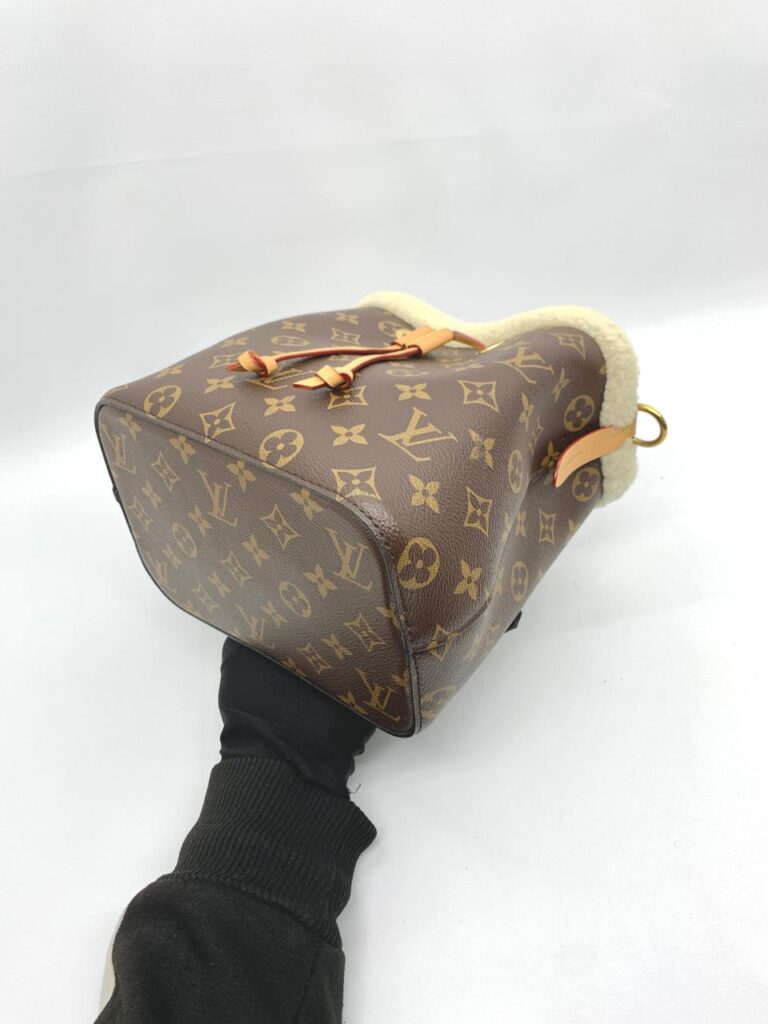 Louis Vuitton Neo Noe BB Monogram Shearling Cozygram With Chip