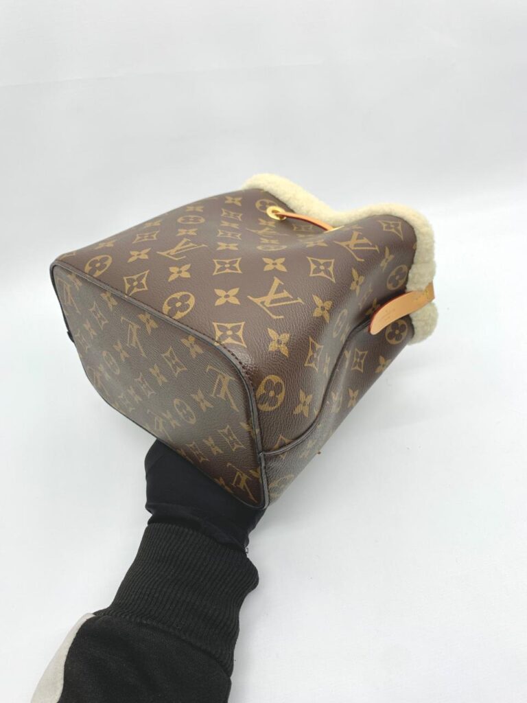 Louis Vuitton Neo Noe BB Monogram Shearling Cozygram With Chip