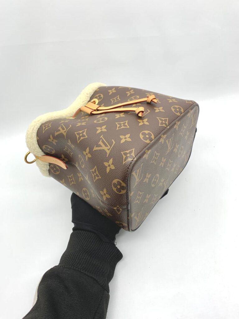Louis Vuitton Neo Noe BB Monogram Shearling Cozygram With Chip
