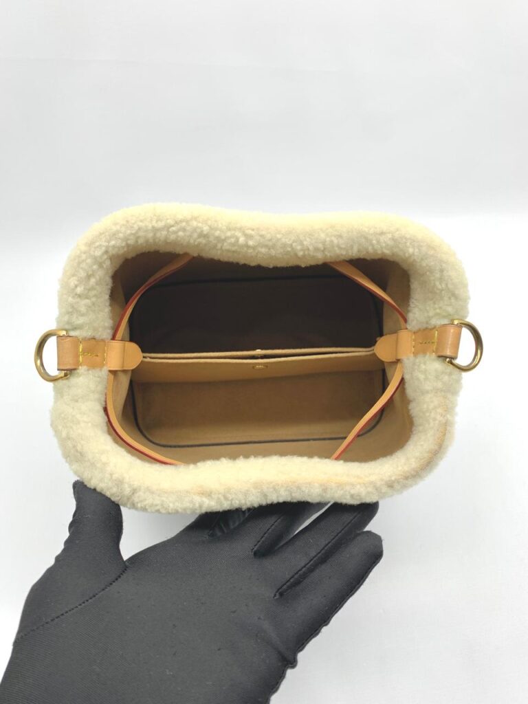 Louis Vuitton Neo Noe BB Monogram Shearling Cozygram With Chip