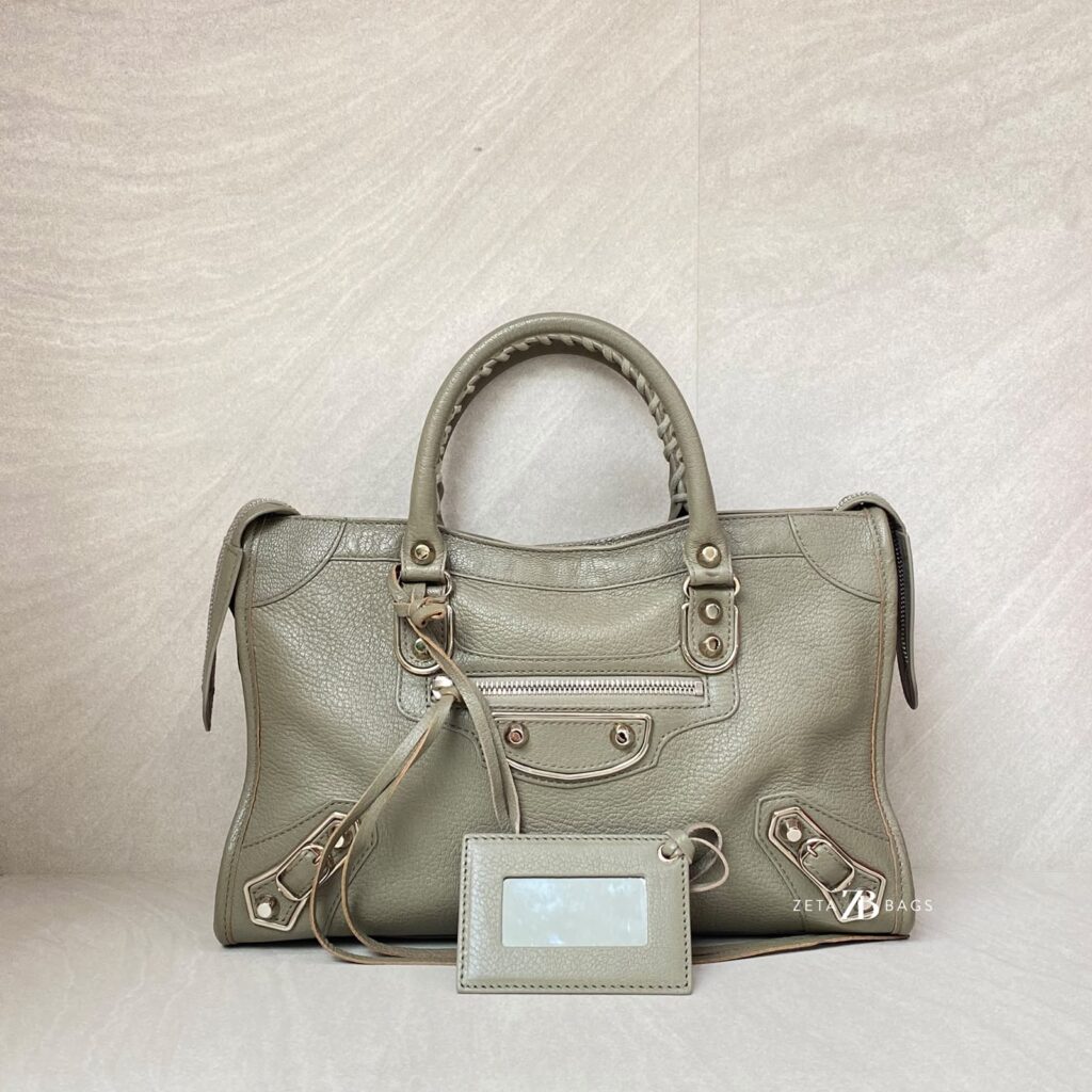 Balenciaga Small City Edge Mink Grey SHW