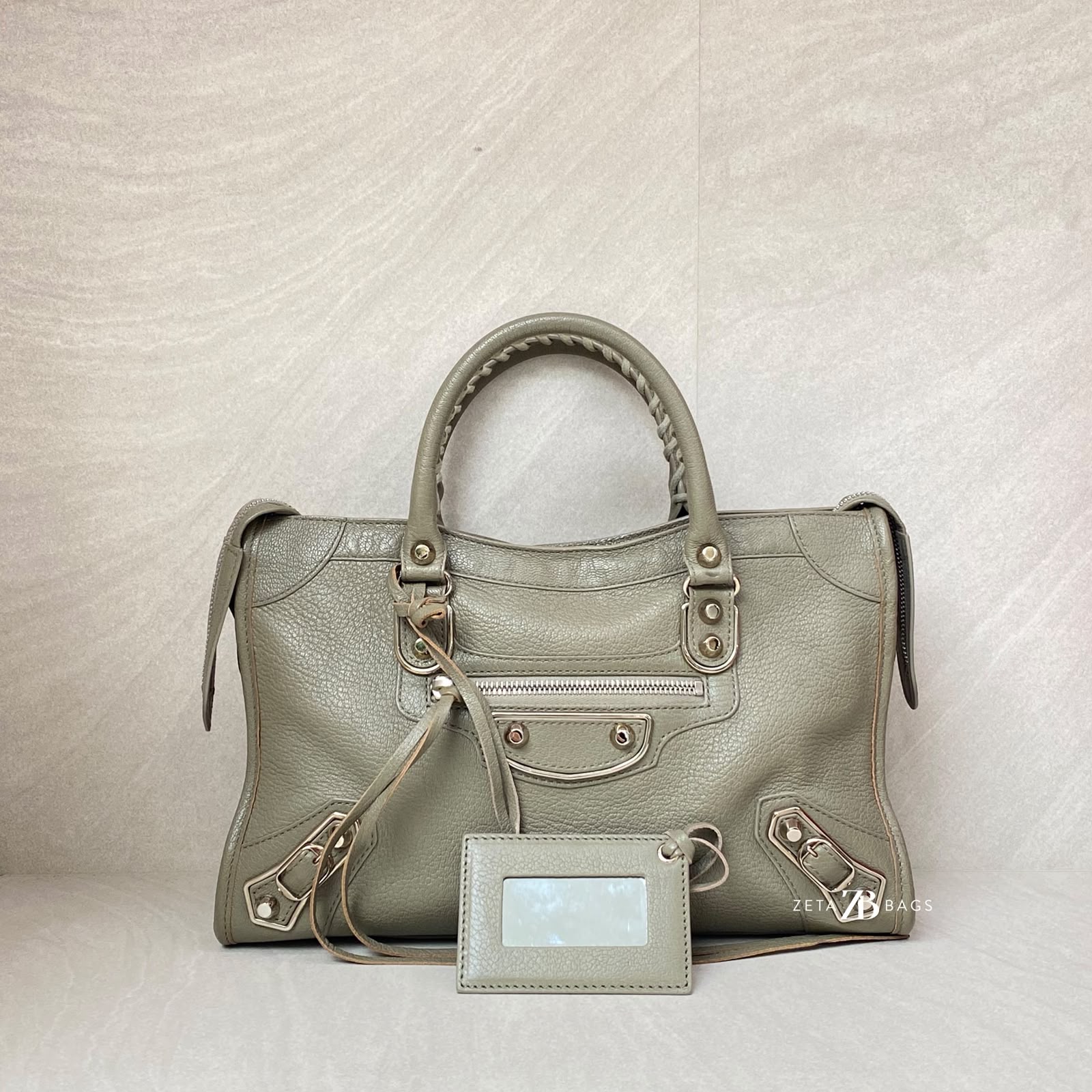 Balenciaga Small City Edge Mink Grey SHW