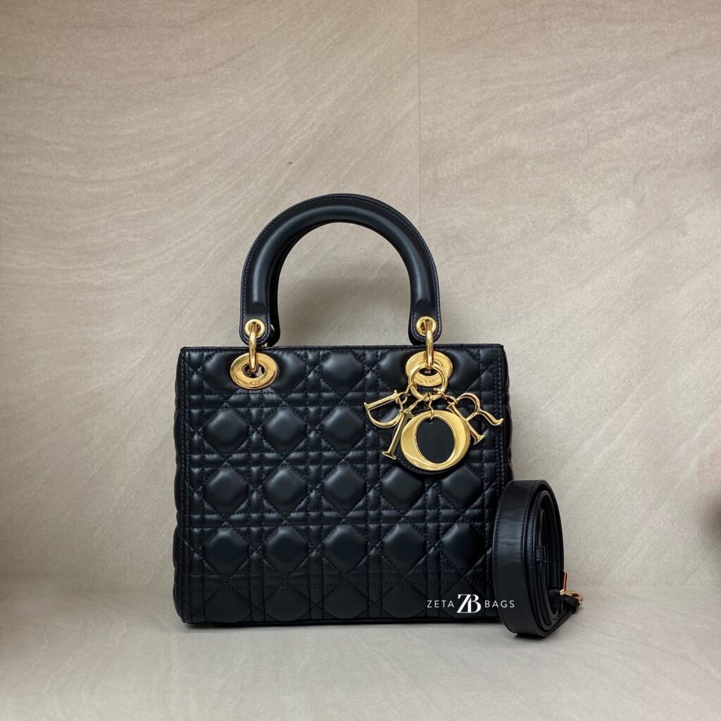 Dior Lady Dior Medium Black GHW