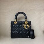 Dior Lady Dior Medium Black GHW