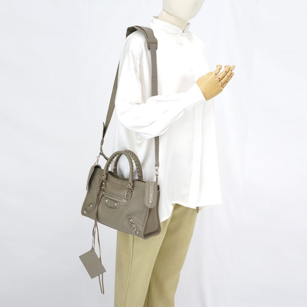 Balenciaga Small City Edge Mink Grey SHW