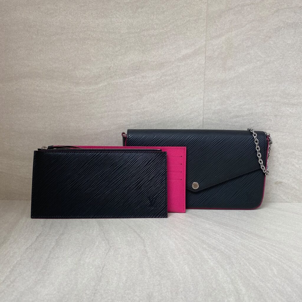 Louis Vuitton Pochette Félicie GM Epi Black Pink