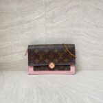 Louis Vuitton Flore Chain Wallet Monogram Rose Ballerine