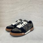 Fendi Match Trainers Sneakers FF Canvas/Suede Black/Brown
