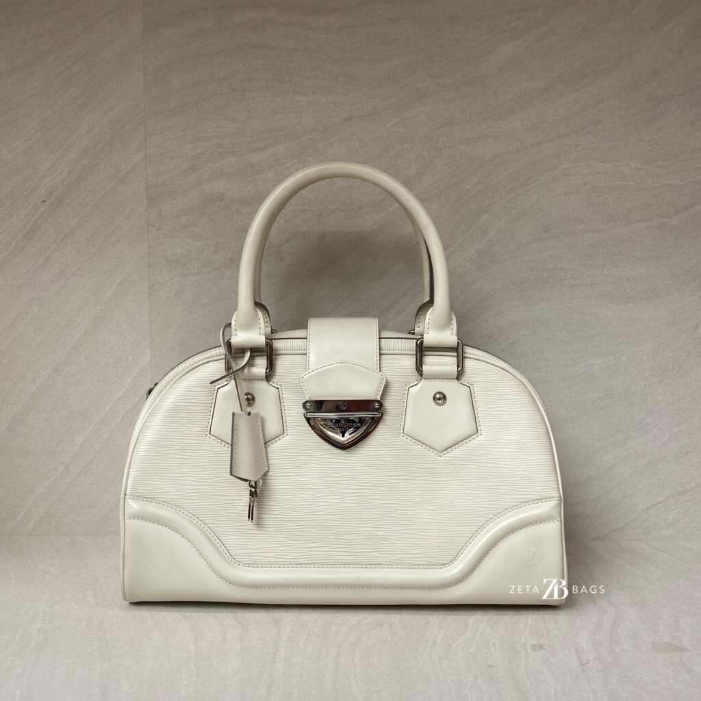 Louis Vuitton Bowling Montaigne GM Epi White SHW