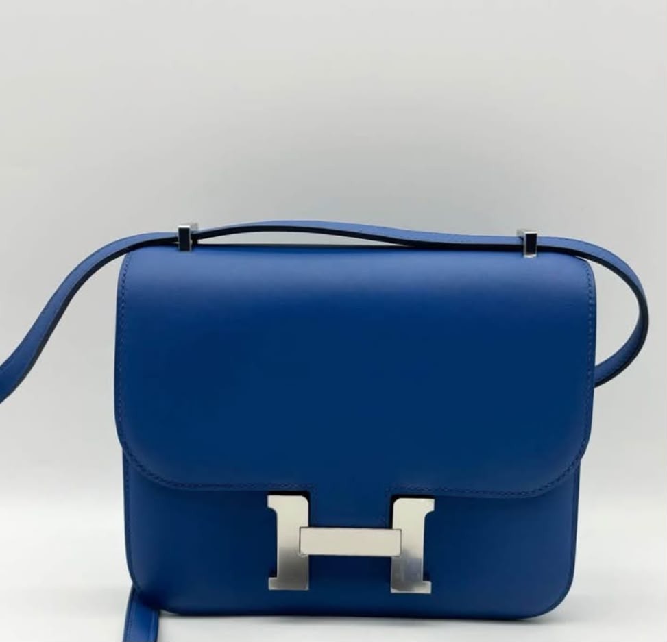 Hermes Constance 18 Blue France Evercolor PHW