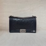 Chanel Boy 25 Lambskin Black RHW