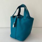Hermes Picotin 18 Turquoise Clemence PHW