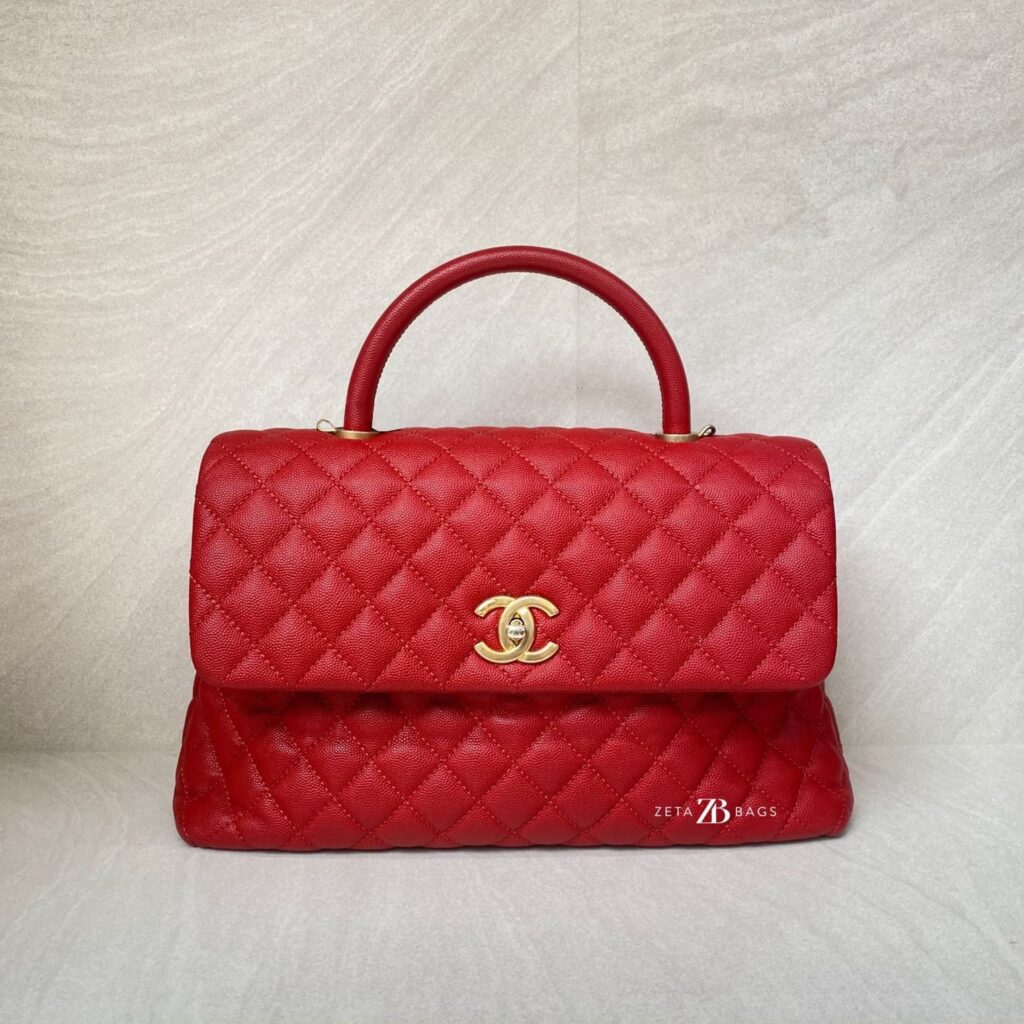 Chanel Coco Handle Large Caviar Red GHW