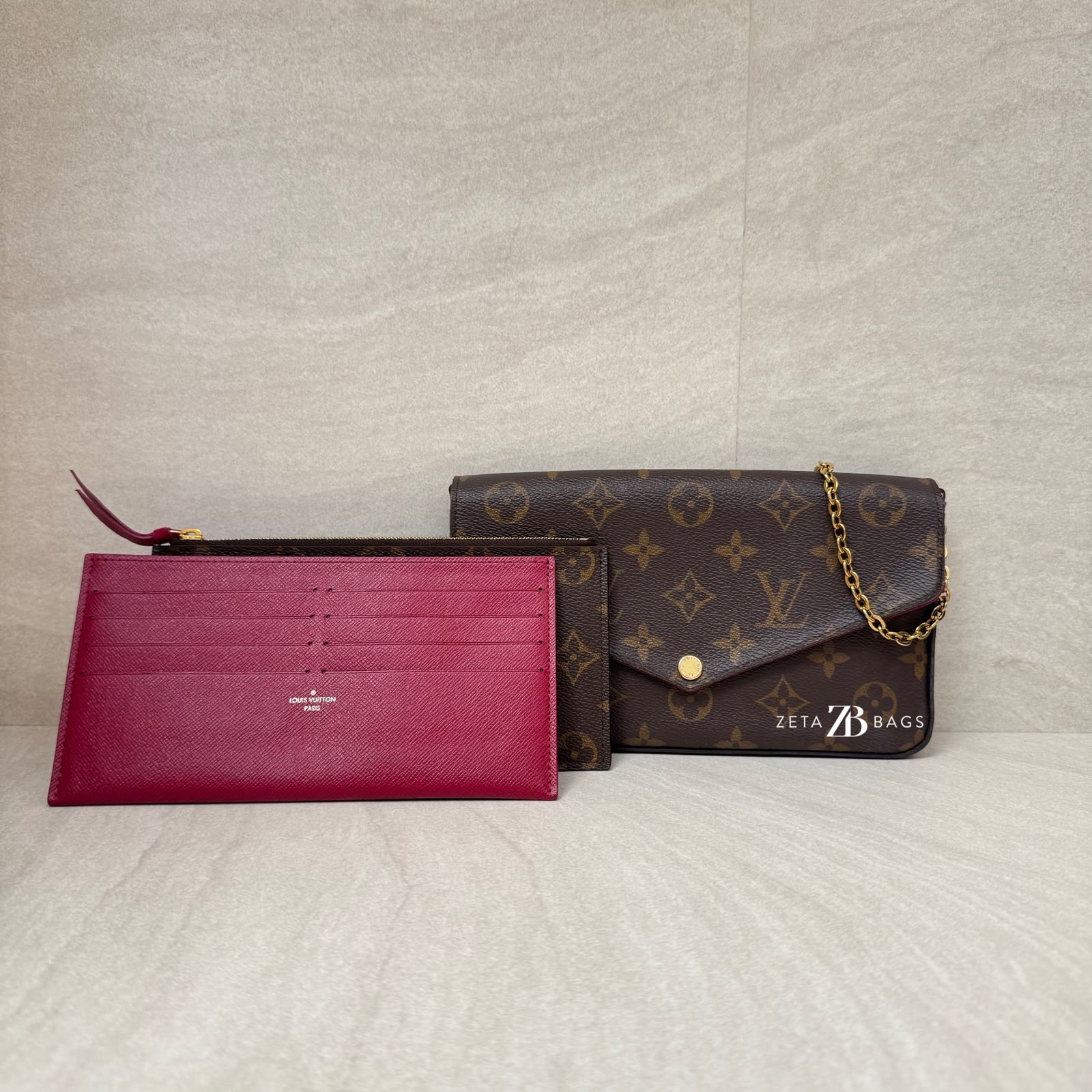 Louis Vuitton Felicie GM Monogram Fuchsia GHW