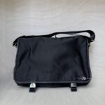 Prada Flap Messenger Bag Tessuto Saffiano Nylon Black SHW