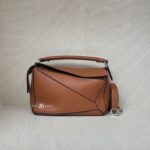 Loewe Puzzle Small Calfskin Tan SHW