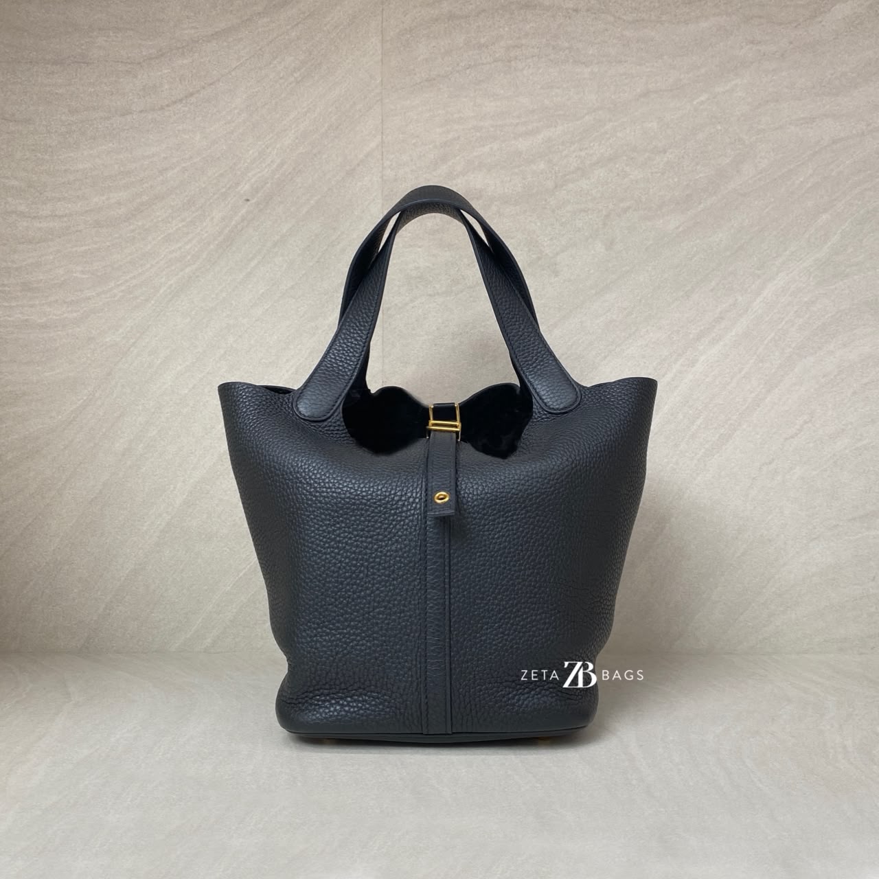 Hermes Picotin 22 Celemence Noir GHW