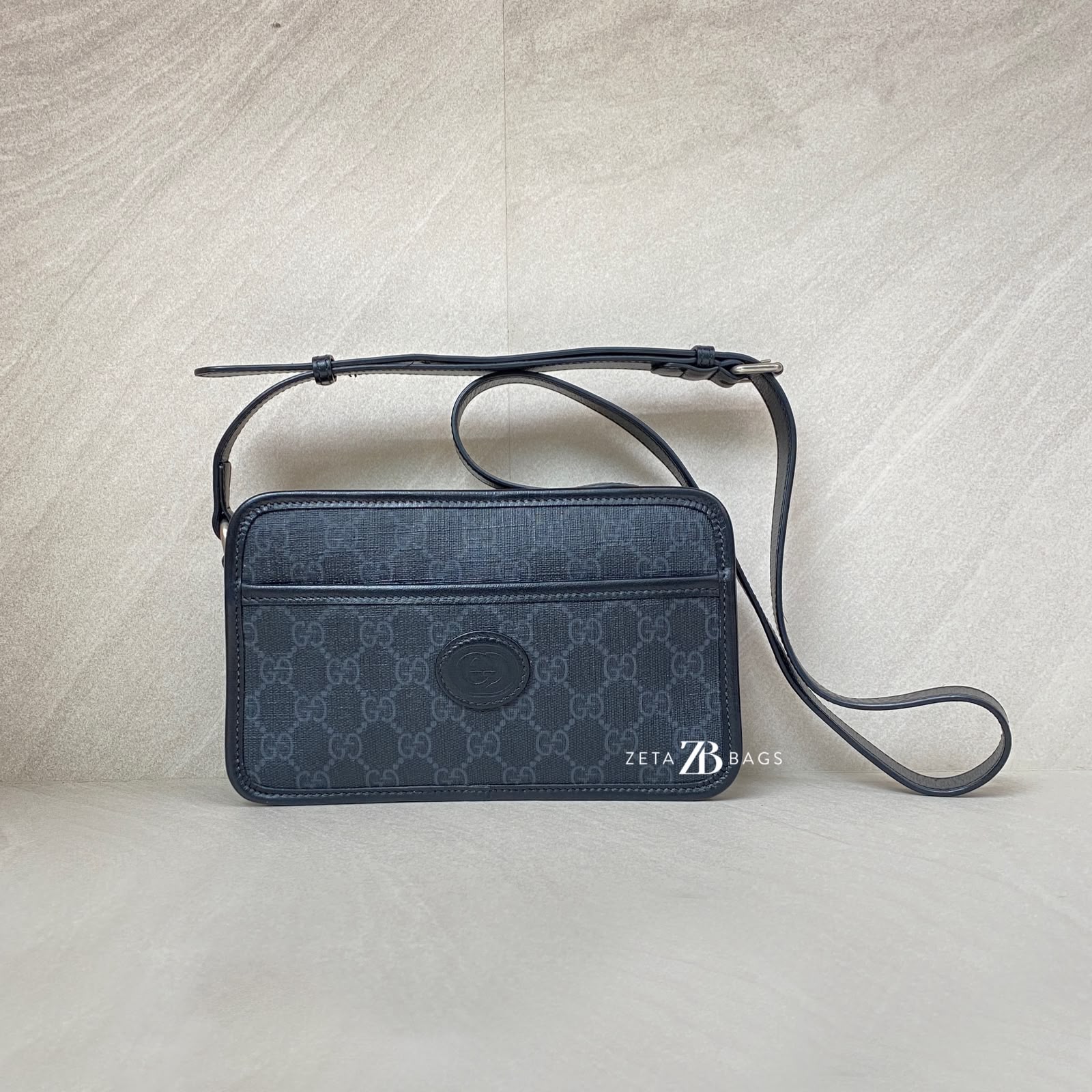 Gucci Mini Bag With Interlocking GG Supreme Black SHW