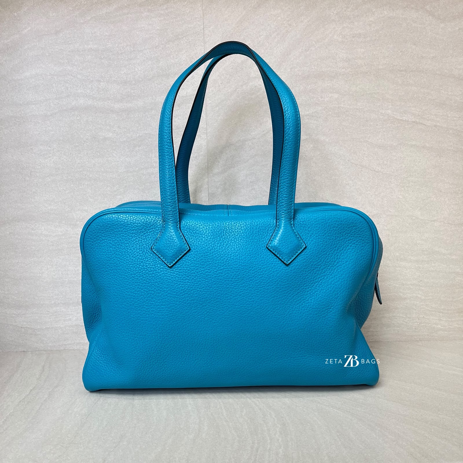 Hermes Victoria 35 Clemence Bleu Jean PHW