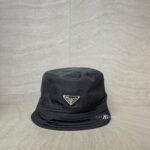 Prada Bucket Hat Nylon Black SHW