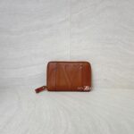 Valentino Vlogo Zip Wallet Brown GHW