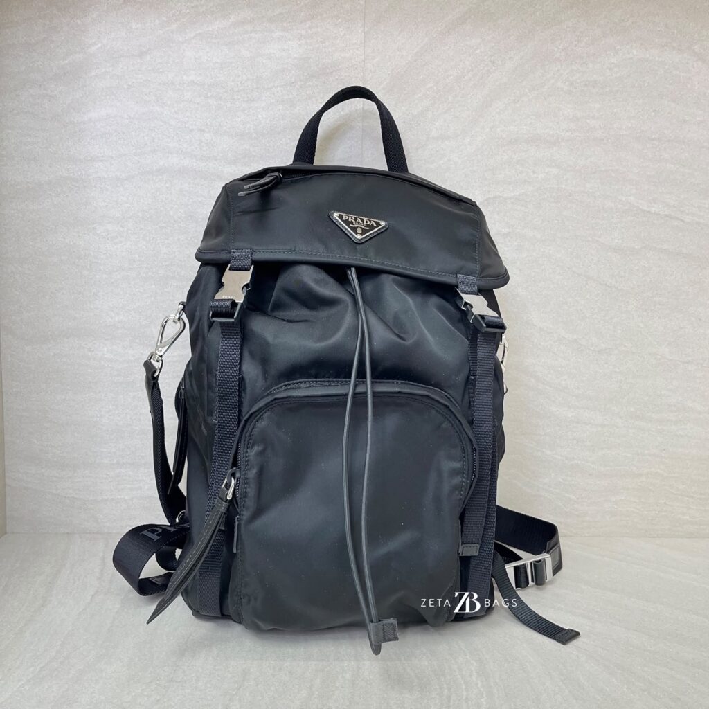 Prada Re-Nylon Backpack Black SHW