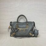Balenciaga Small City Edge Chevre Grey GHW
