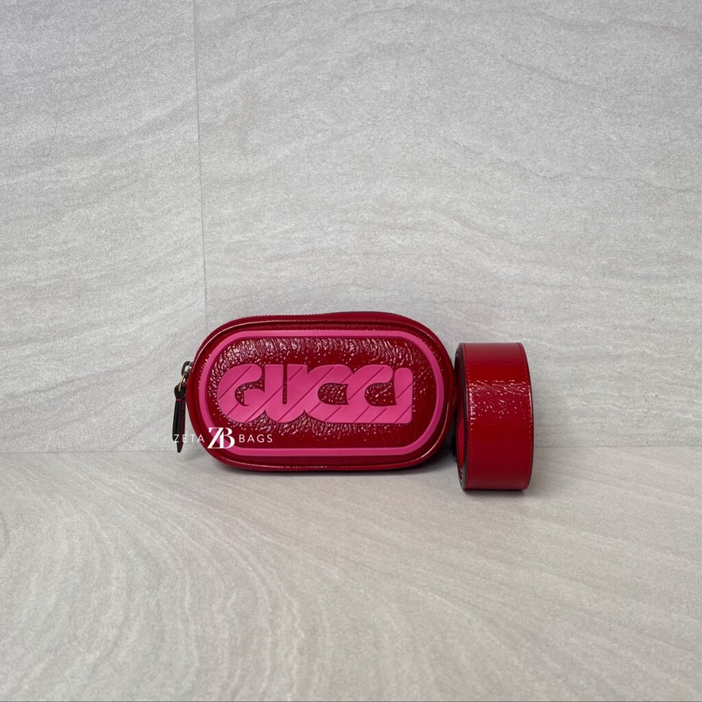 Gucci Belt Bag Crinkled Red Pink