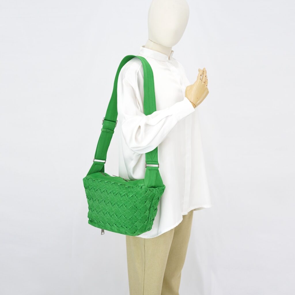 Bottega Veneta Webbing Crossbody Green SHW
