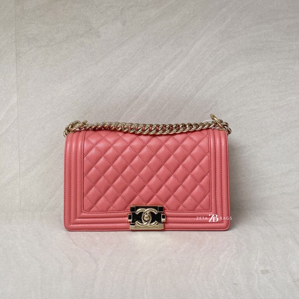 Chanel Boy 25 Caviar Pink GHW