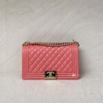 Chanel Boy 25 Caviar Pink GHW