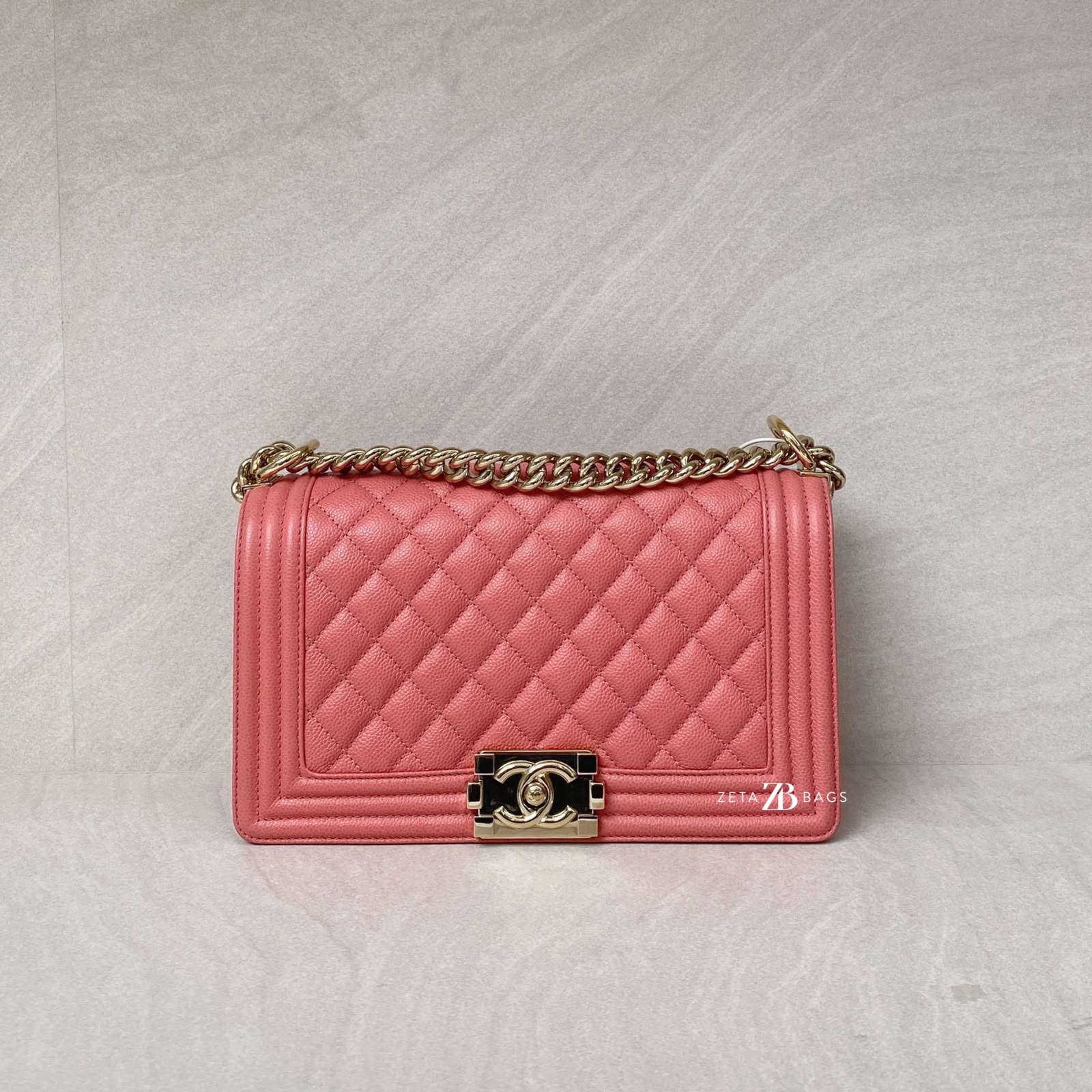 Chanel Boy 25 Caviar Pink GHW