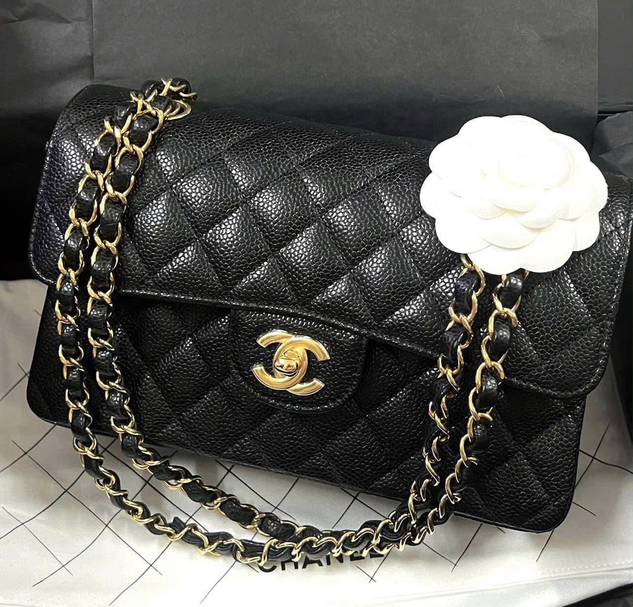 Chanel Small Black Caviar GHW