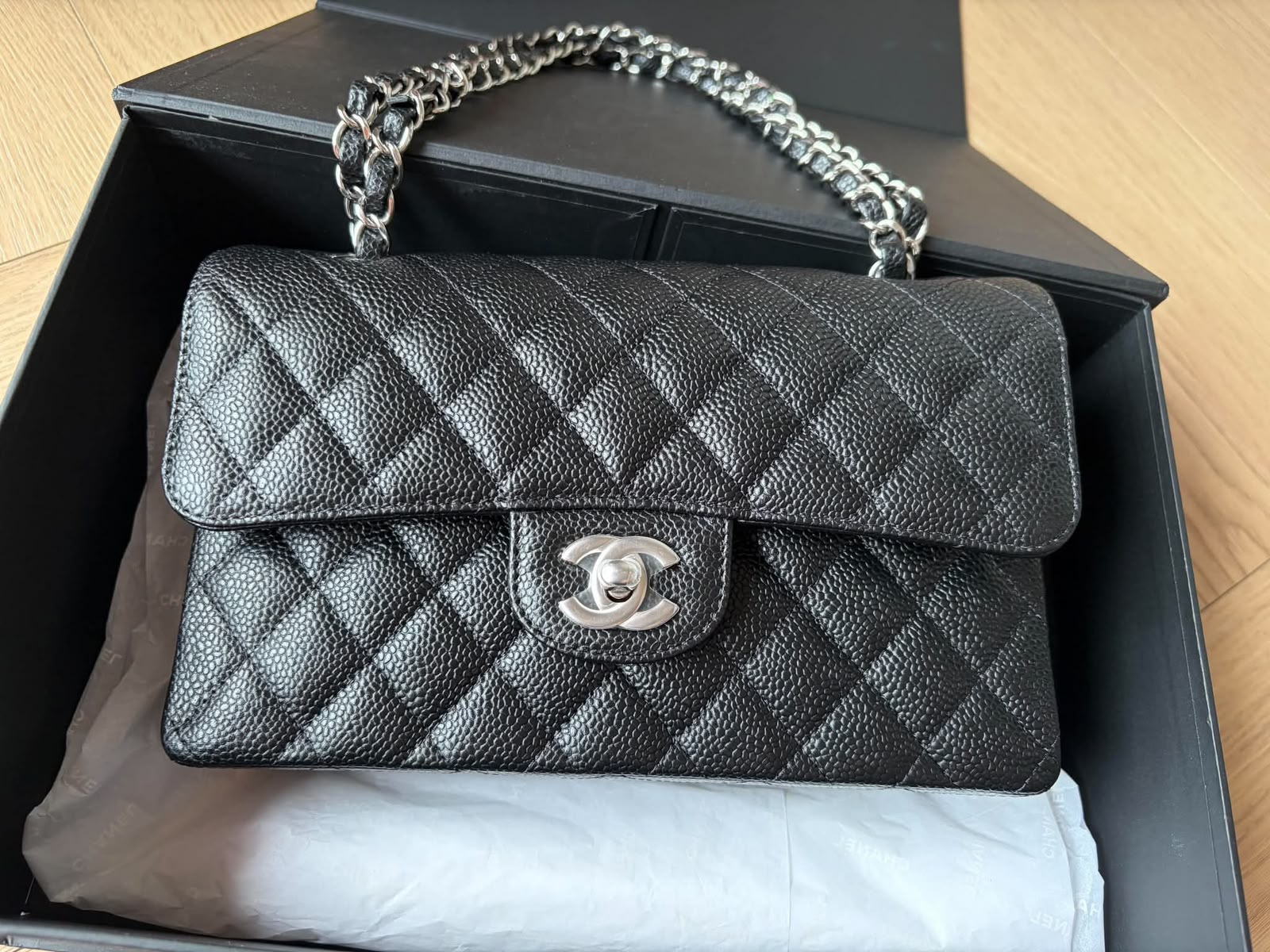 Chanel Small Black Caviar SHW